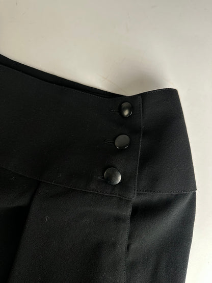 Vintage Dior Wool Skirt Long Black L