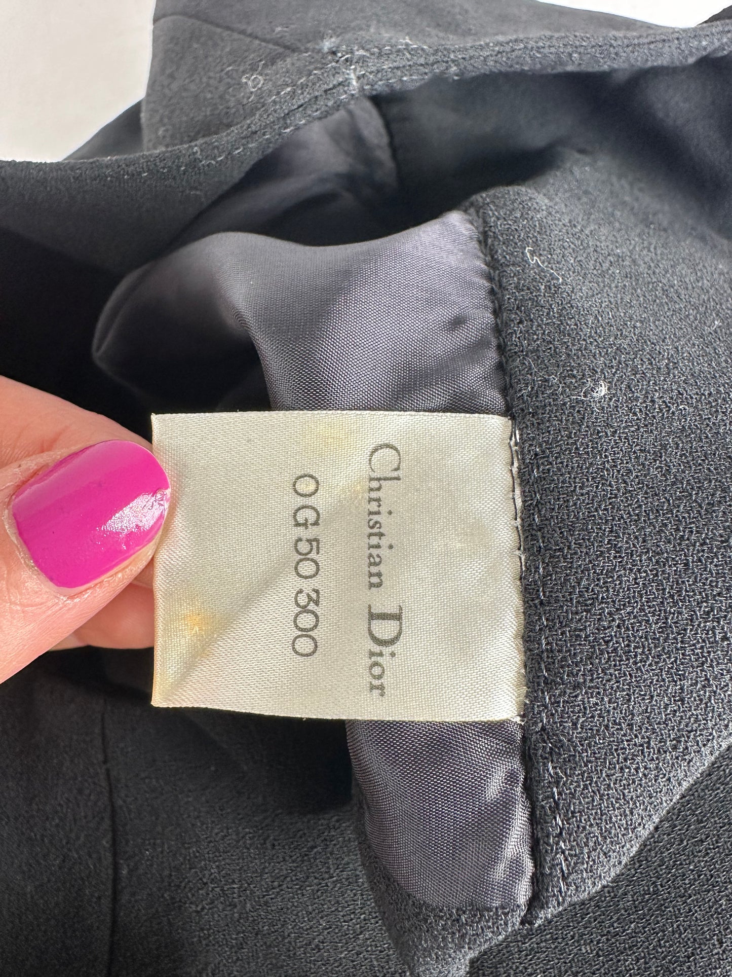 Vintage Dior Wool Skirt Long Black L