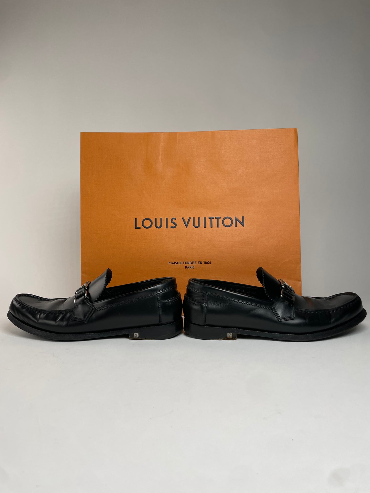 Vintage Louis Vuitton Leather Loafer Black