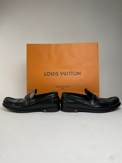 Vintage Louis Vuitton Leather Loafer Black