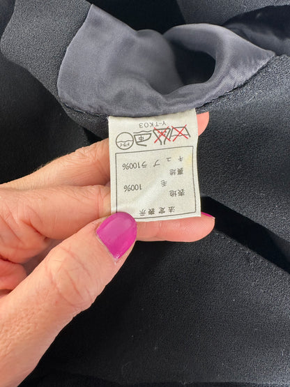Vintage Dior Wool Skirt Long Black L