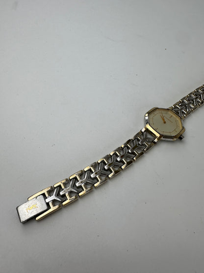Vintage Yves Saint Laurent Two-Tone Octagonal Ladies Watch