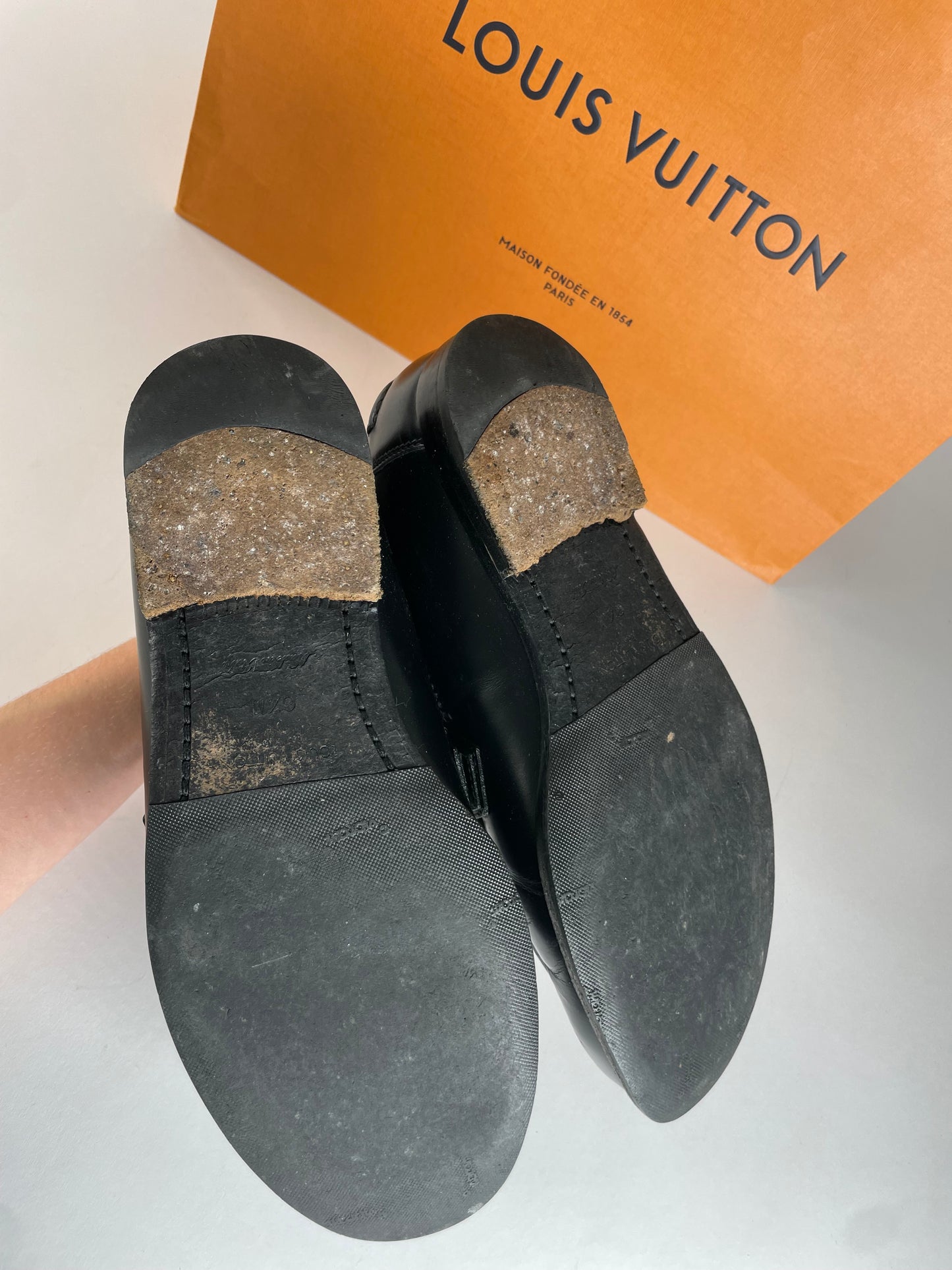 Vintage Louis Vuitton Leather Loafer Black