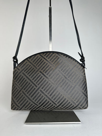 Vintage Givenchy Canvas Shoulder Bag Black Grey