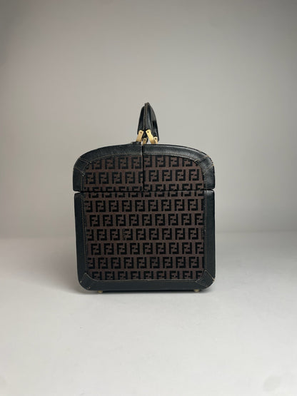 Vintage Fendi Roma Travel Case FF Monogram Brown