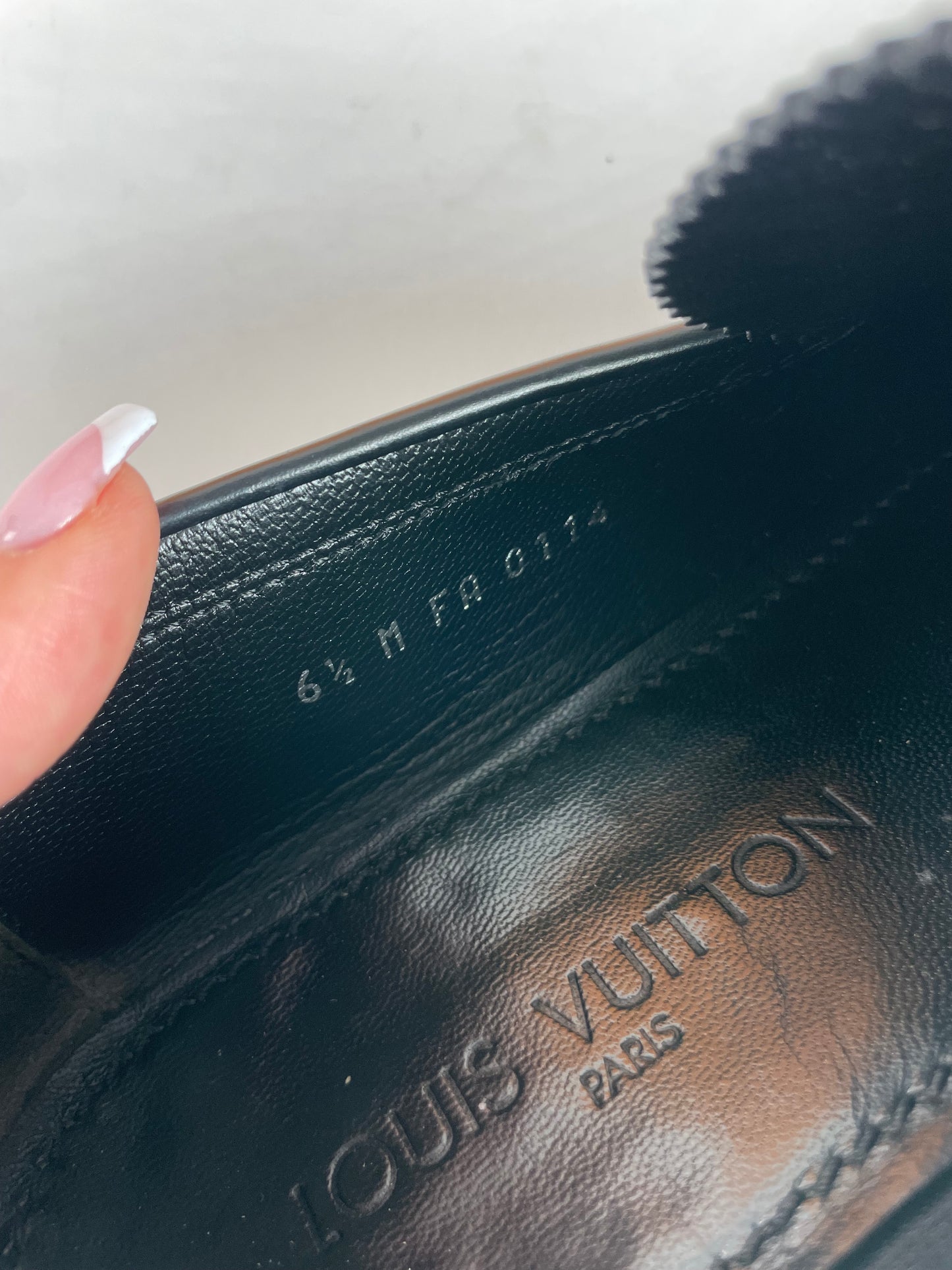 Vintage Louis Vuitton Leather Loafer Black