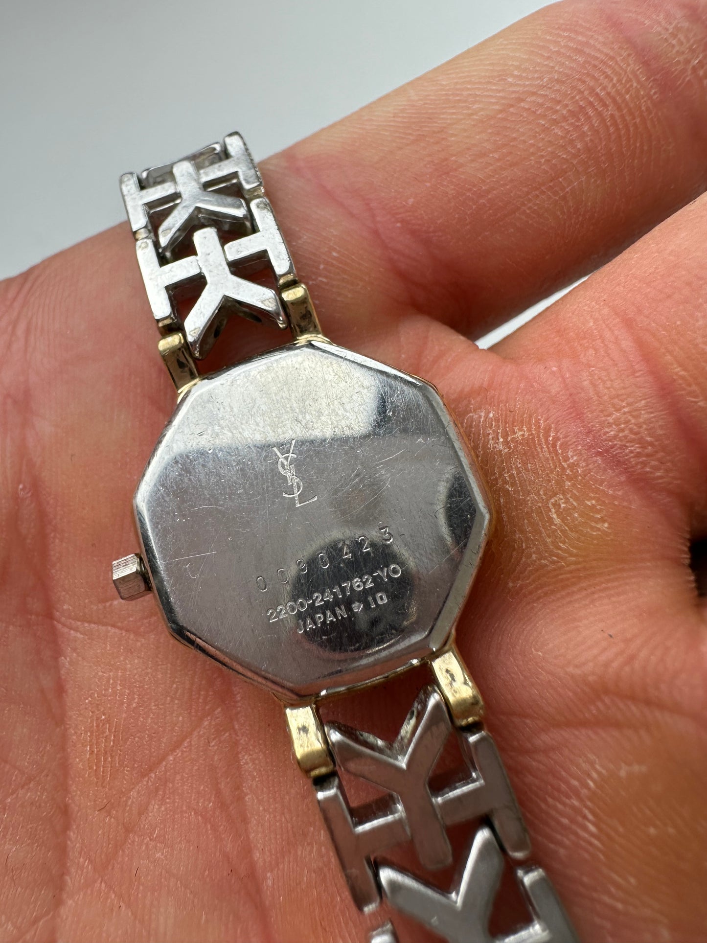 Vintage Yves Saint Laurent Two-Tone Octagonal Ladies Watch