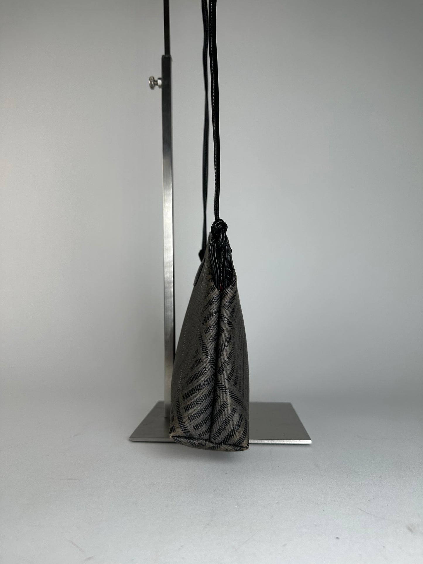 Vintage Givenchy Canvas Shoulder Bag Black Grey