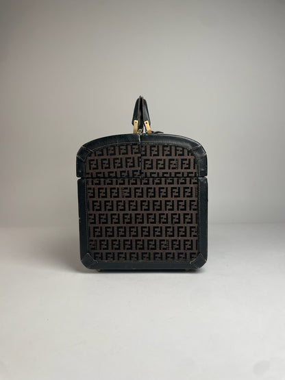Vintage Fendi Roma Travel Case FF Monogram Brown