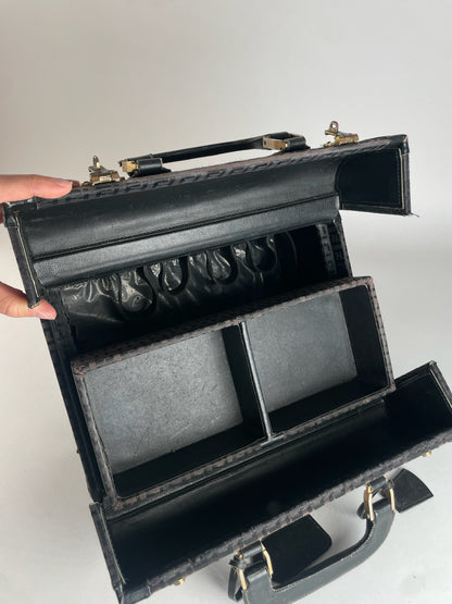 Vintage Fendi Roma Travel Case FF Monogram Brown