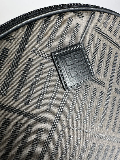 Vintage Givenchy Canvas Shoulder Bag Black Grey
