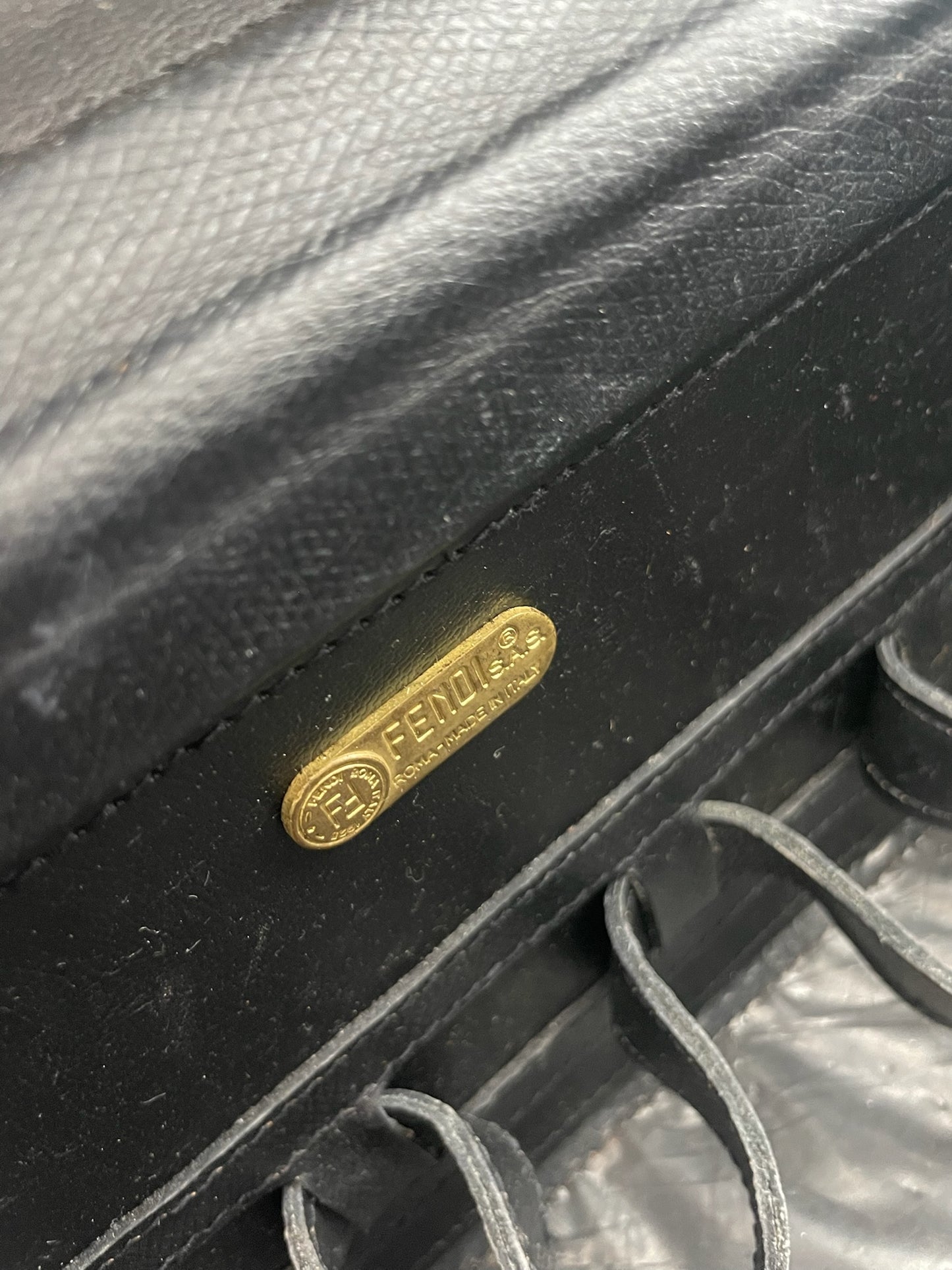 Vintage Fendi Roma Travel Case FF Monogram Brown