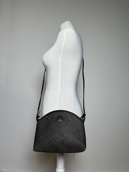 Vintage Givenchy Canvas Shoulder Bag Black Grey