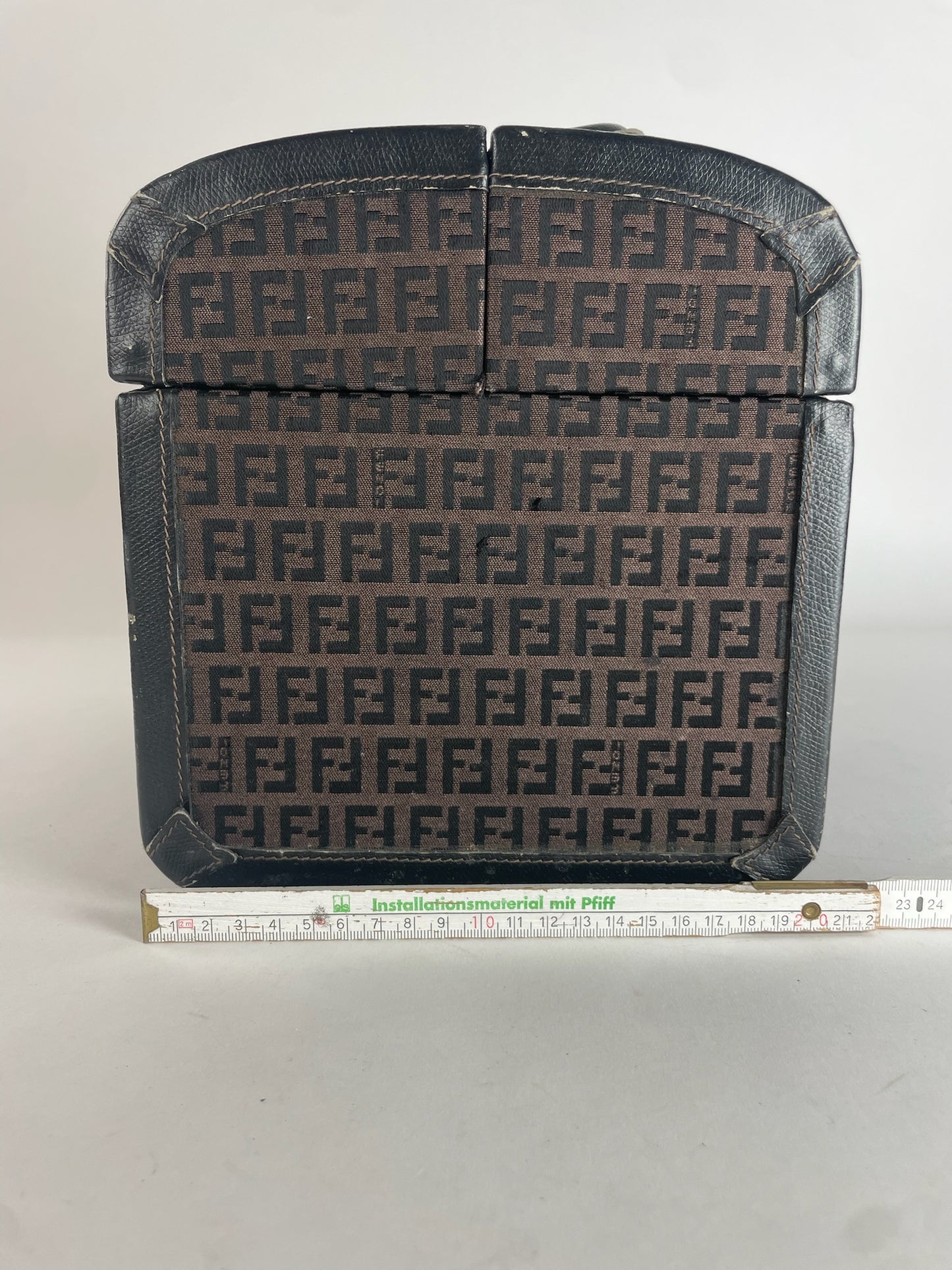 Vintage Fendi Roma Travel Case FF Monogram Brown