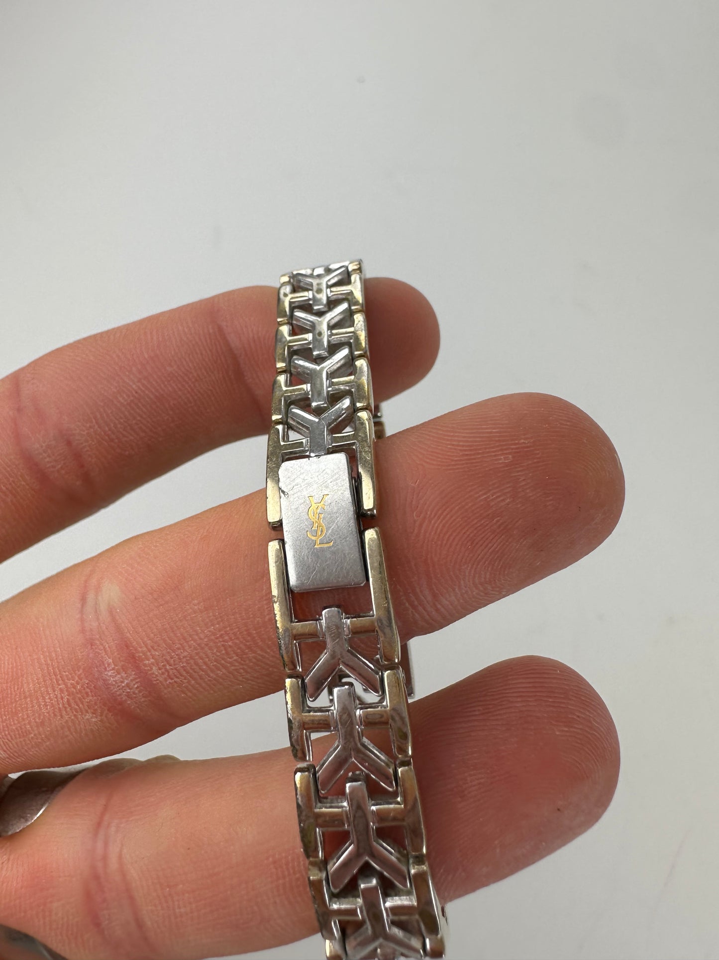 Vintage Yves Saint Laurent Two-Tone Octagonal Ladies Watch