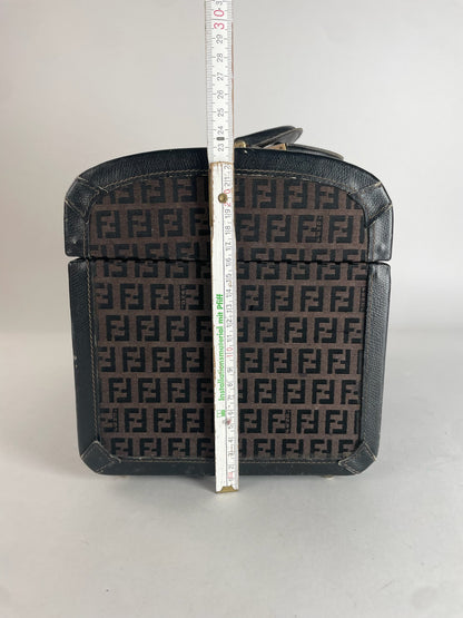 Vintage Fendi Roma Travel Case FF Monogram Brown