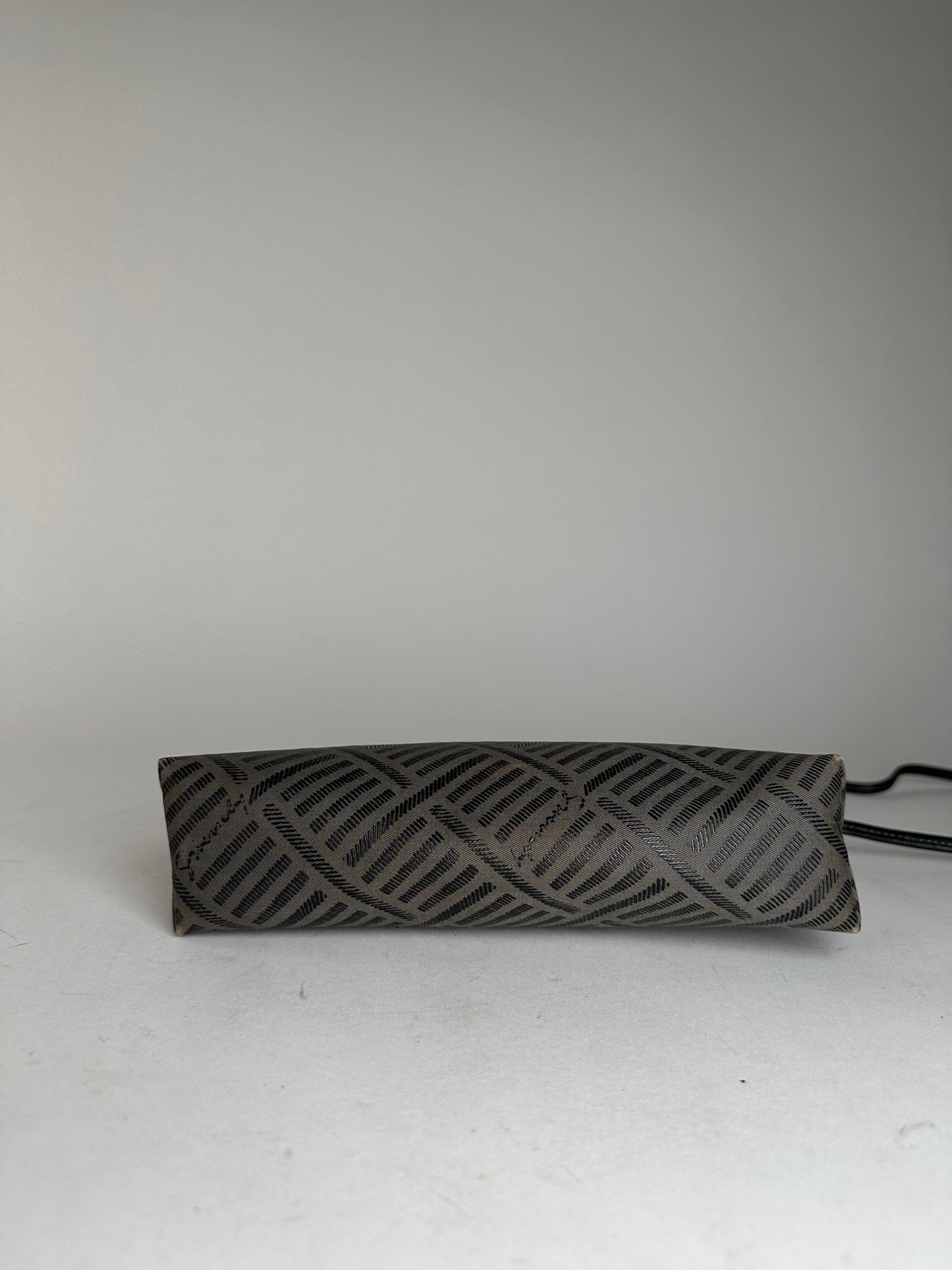 Vintage Givenchy Canvas Shoulder Bag Black Grey
