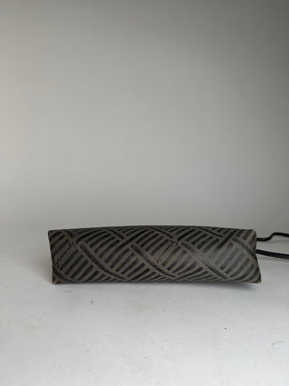 Vintage Givenchy Canvas Shoulder Bag Black Grey