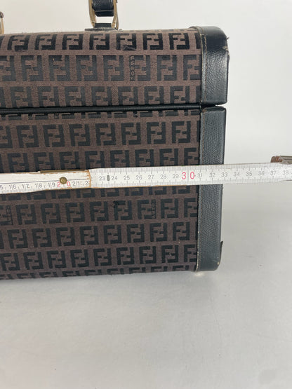 Vintage Fendi Roma Travel Case FF Monogram Brown