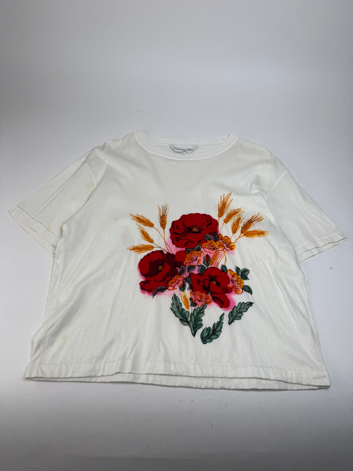 Vintage Dior Floral Women’s T-Shirt L