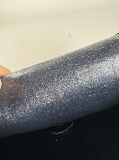 Vintage Dior Oblique Monogram Leather shoulder bag navy beige