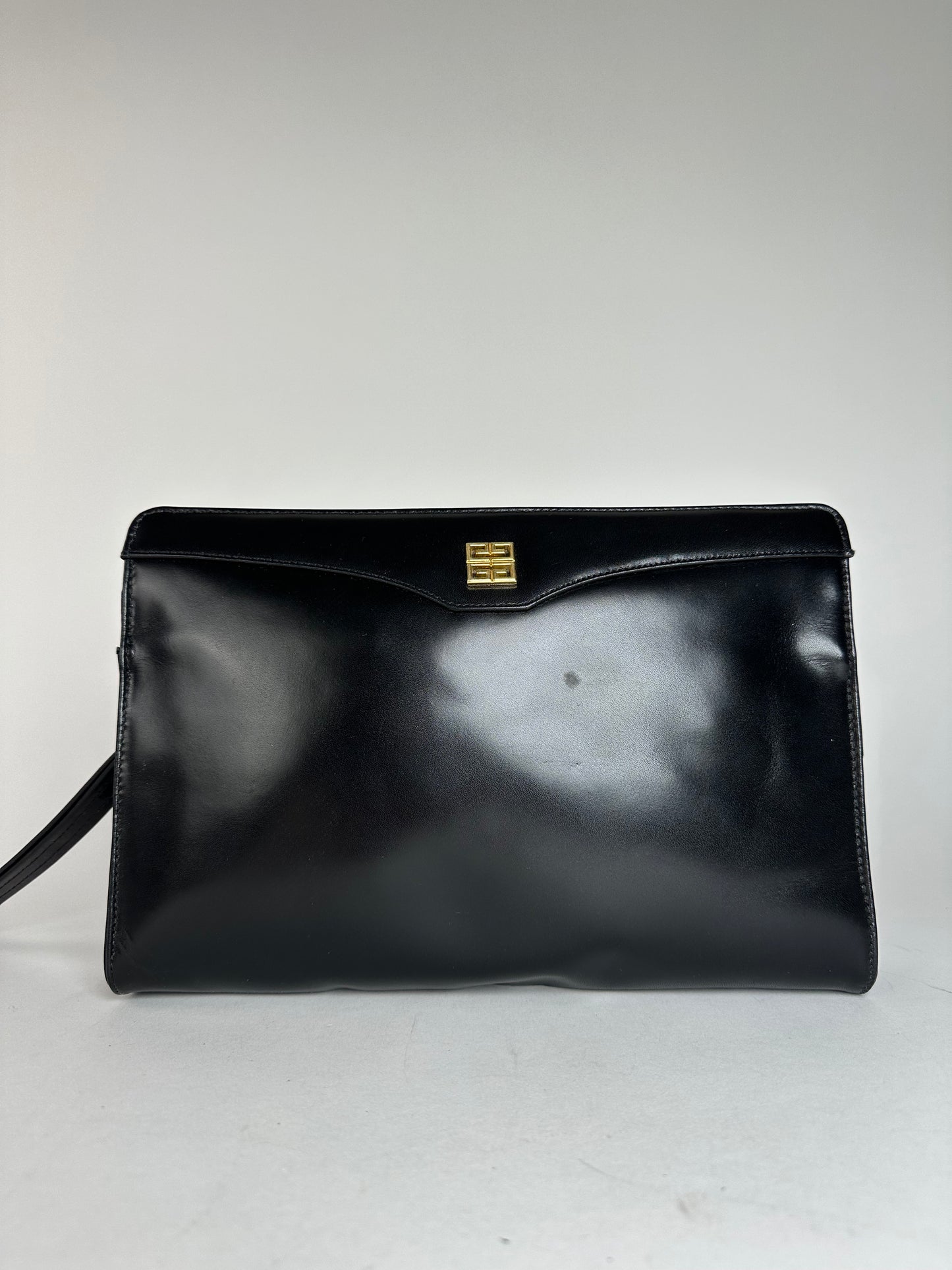 Vintage Givenchy Leather Clutch Black