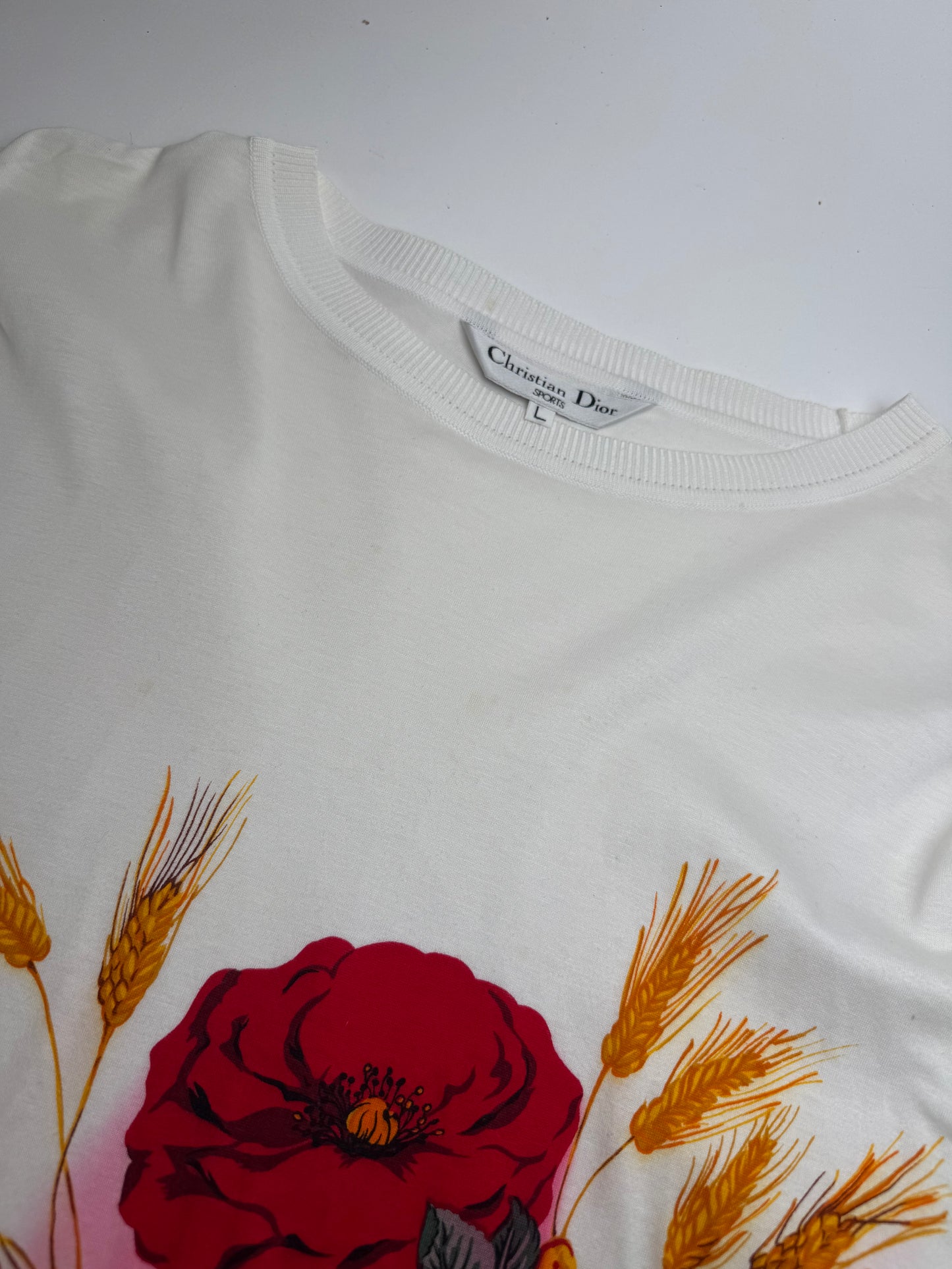 Vintage Dior Floral Women’s T-Shirt L