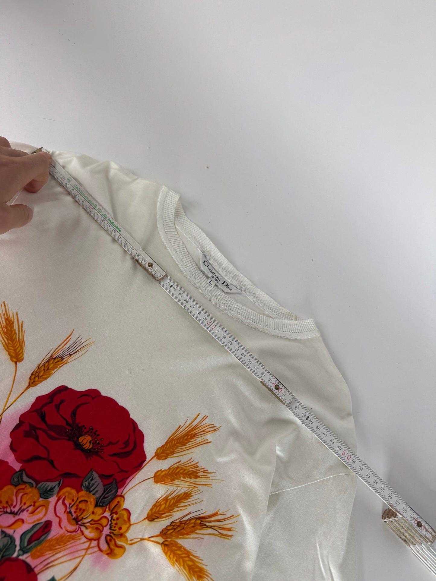 Vintage Dior Floral Women’s T-Shirt L