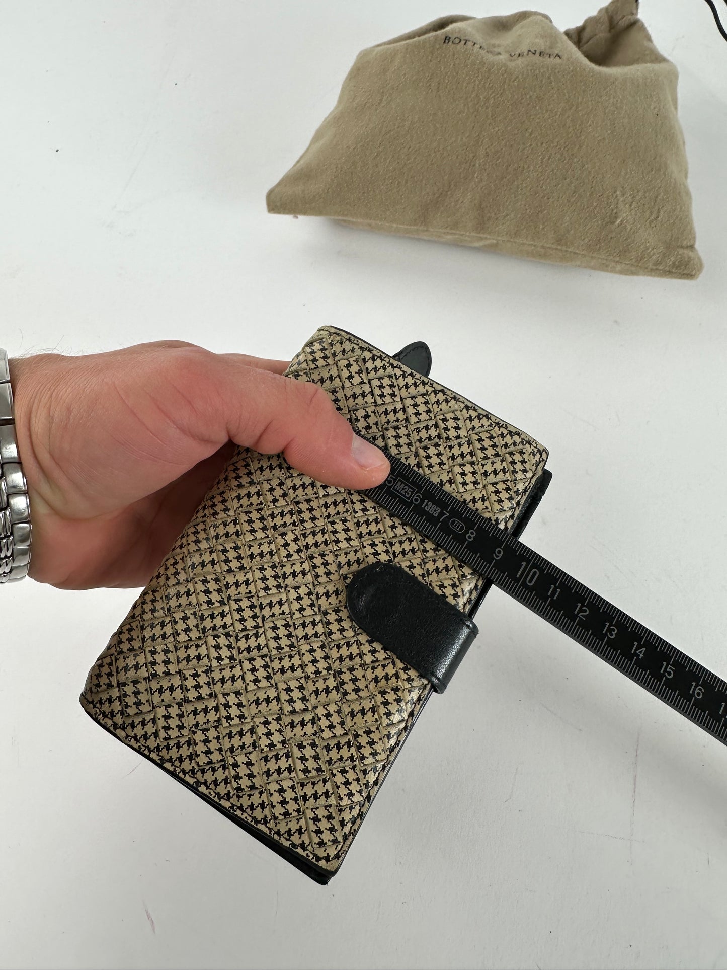 Vintage Bottega Veneta Woven Raffia Bifold Wallet Natural