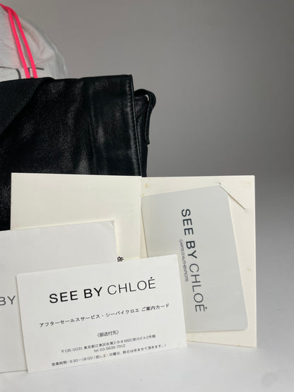 Vintage Chloe Ribbon Leather shoulder bag Black