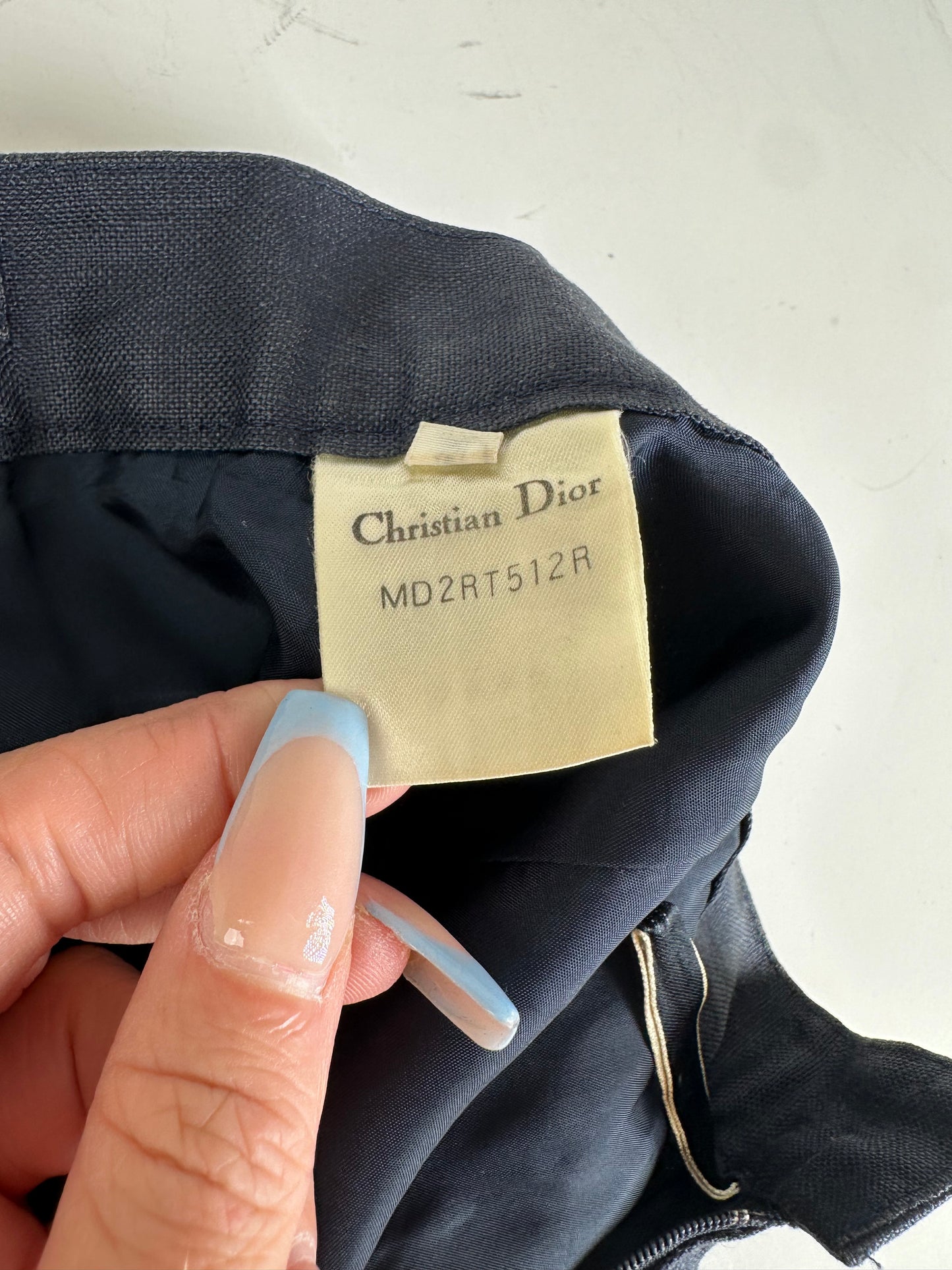 Vintage Dior Cotton Shorts Navy Blue S