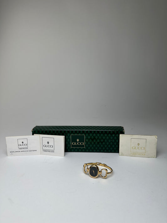 Vintage Gucci Gold-Tone Bangle Ladies Watch Model 1600