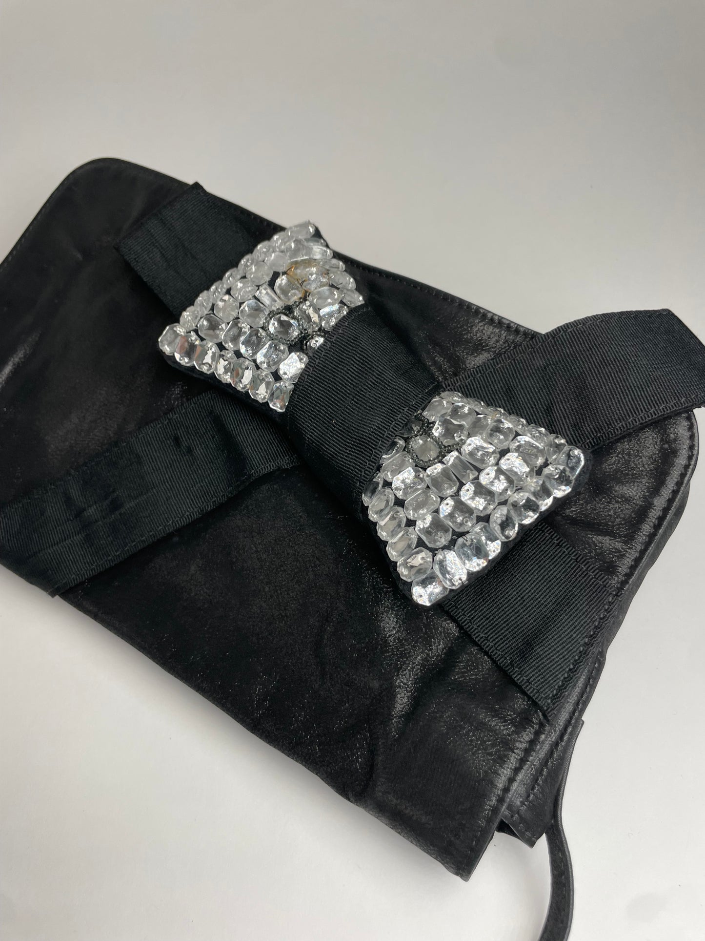 Vintage Chloe Ribbon Leather shoulder bag Black