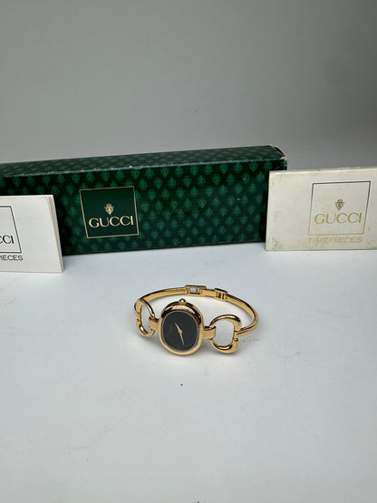 Vintage Gucci Gold-Tone Bangle Ladies Watch Model 1600