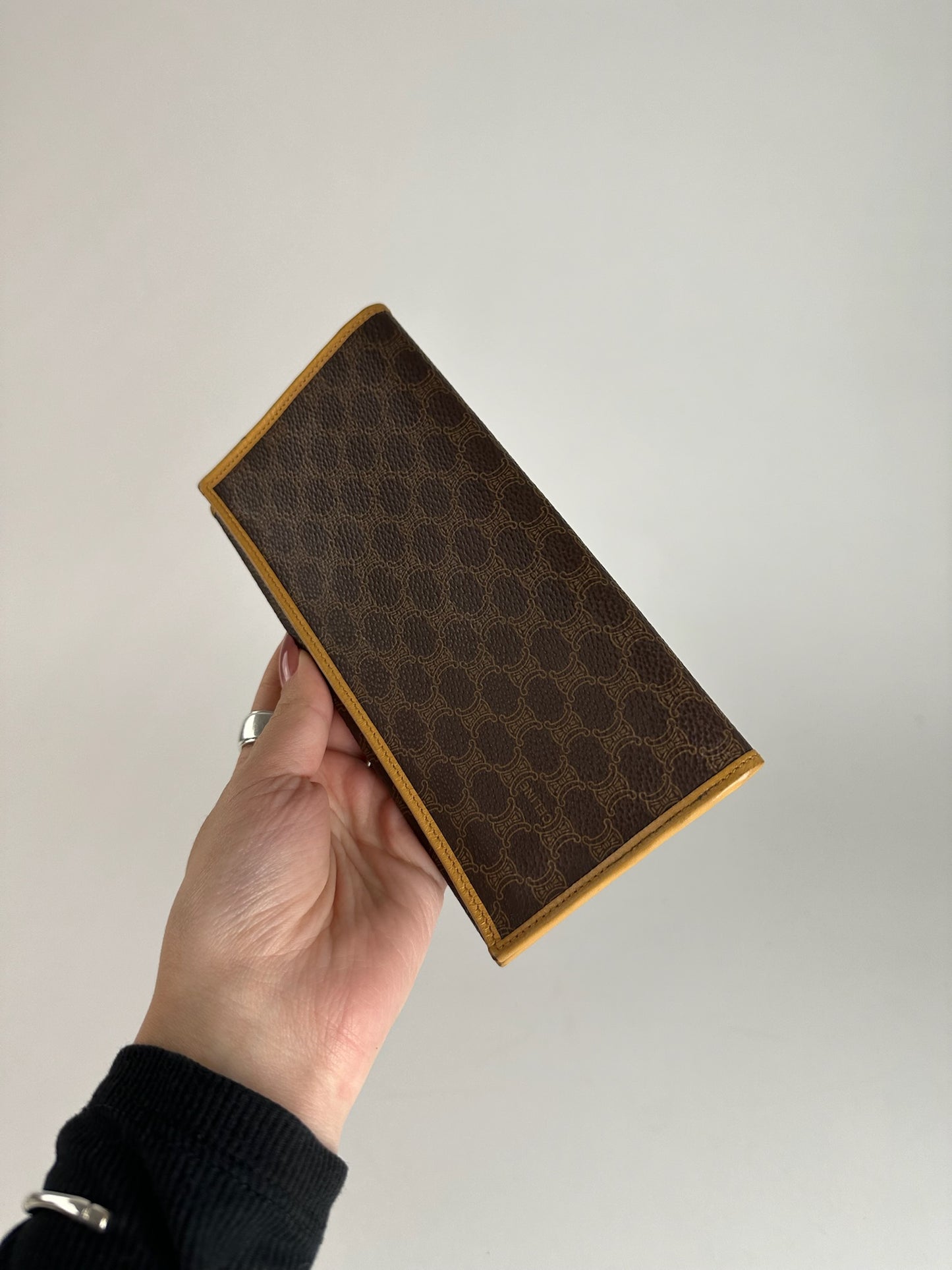 Vintage Celine Paris leather monogram Card Holder