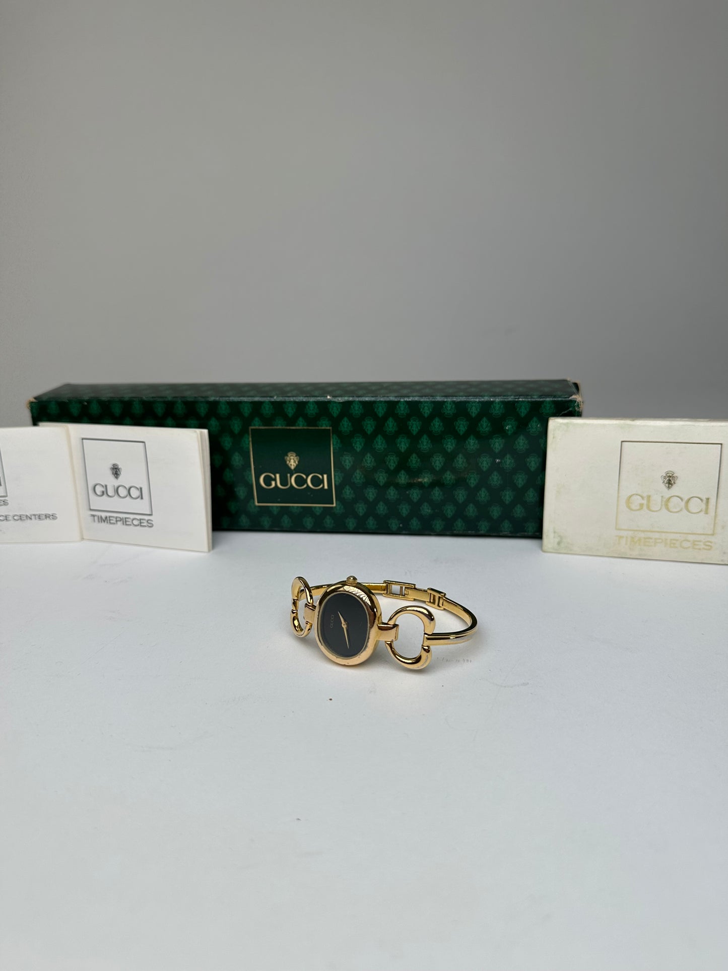 Vintage Gucci Gold-Tone Bangle Ladies Watch Model 1600