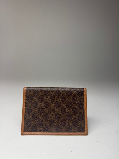 Vintage Celine Monogram Leather Card Holder Brown