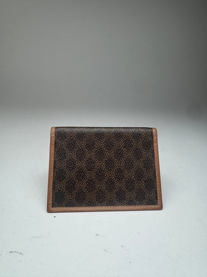 Vintage Celine Monogram Leather Card Holder Brown