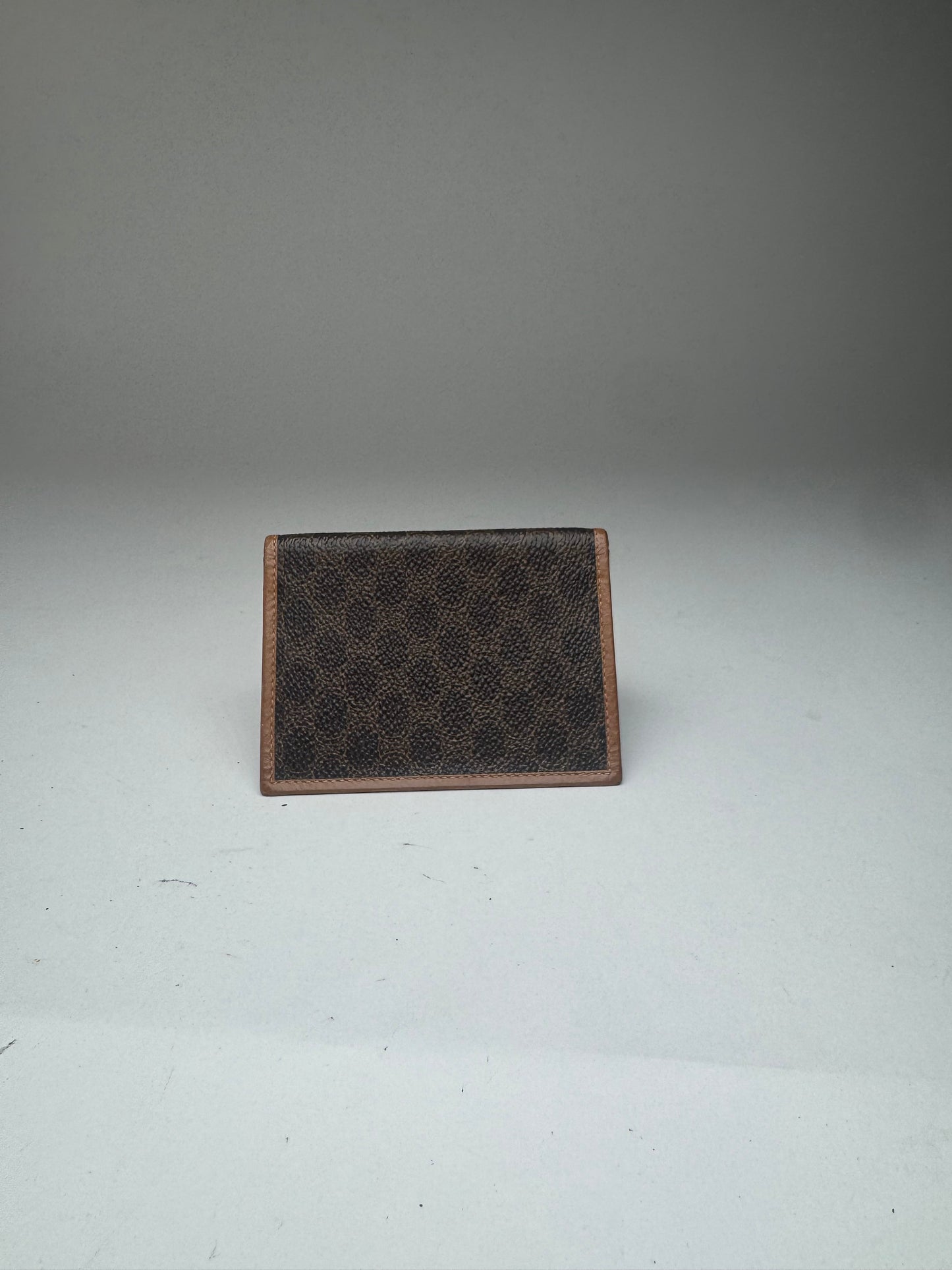 Vintage Celine Monogram Leather Card Holder Brown