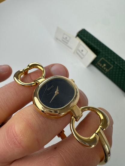 Vintage Gucci Gold-Tone Bangle Ladies Watch Model 1600