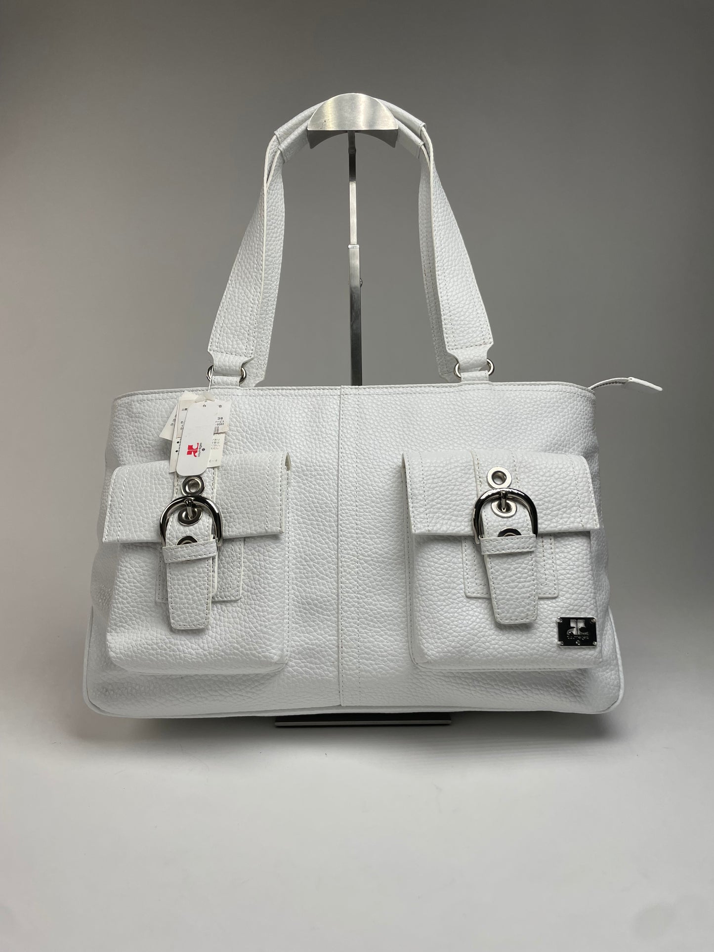 Vintage Courreges Leather Handbag White new with Tag