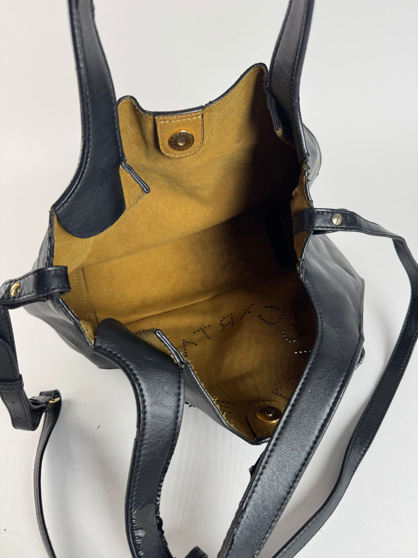 Vintage Stella and Cartney Vegan Leather Logo bag black