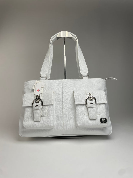 Vintage Courreges Leather Handbag White new with Tag