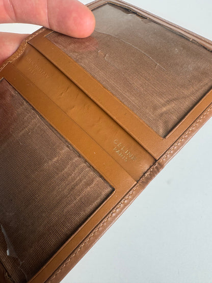 Vintage Celine Monogram Leather Card Holder Brown