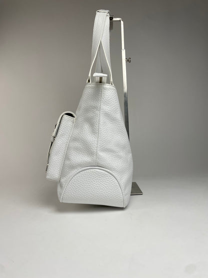 Vintage Courreges Leather Handbag White new with Tag