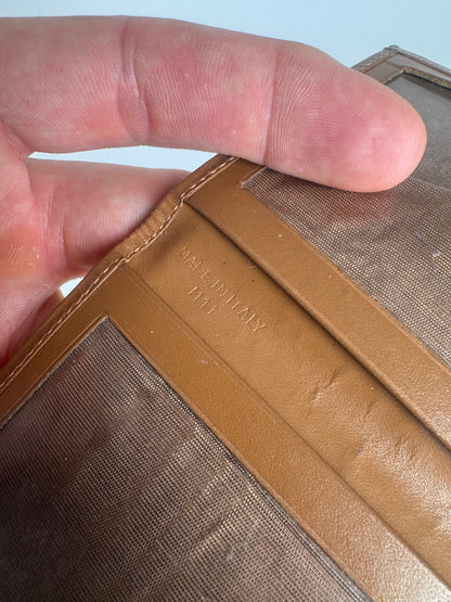 Vintage Celine Monogram Leather Card Holder Brown