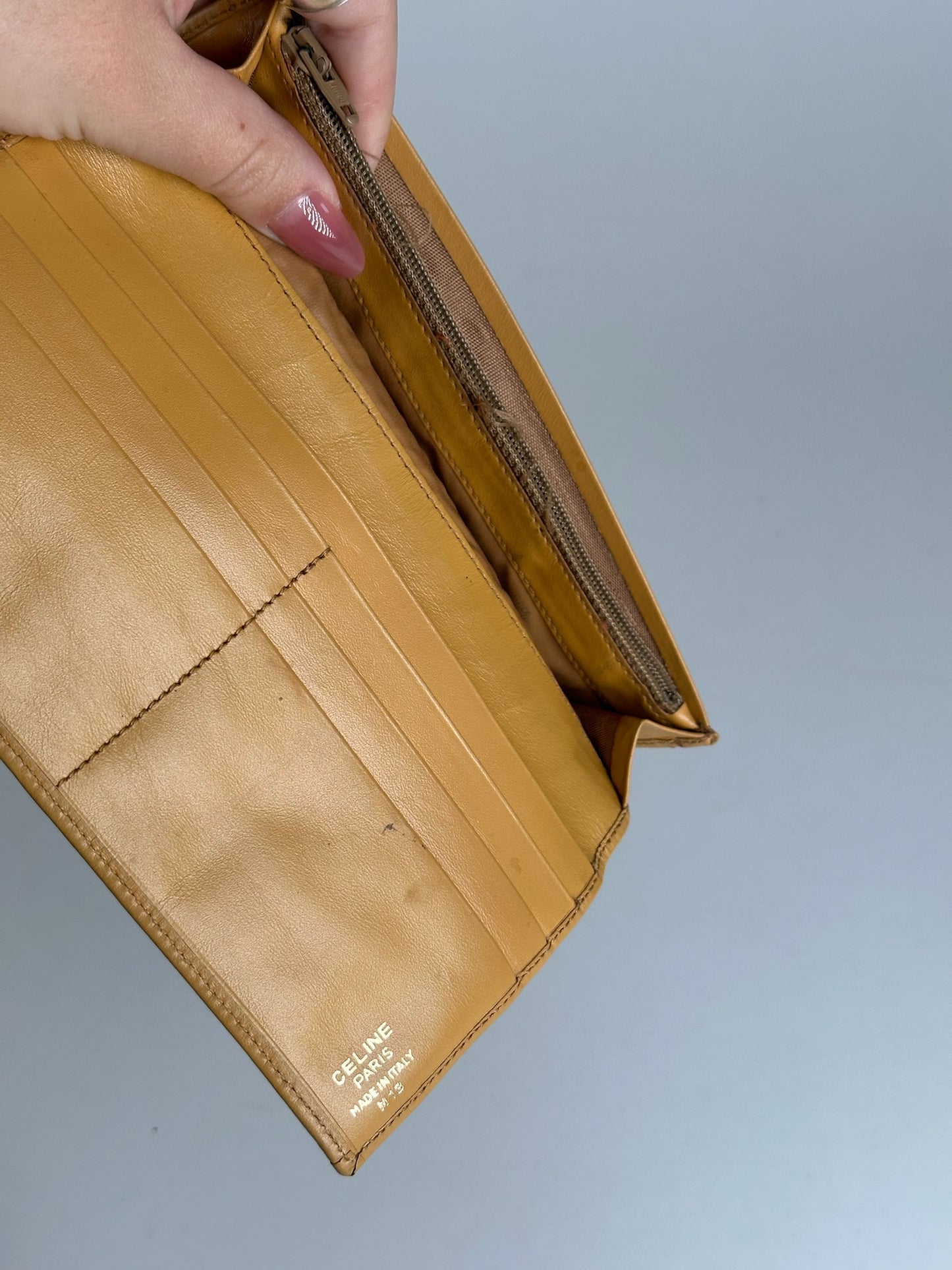 Vintage Celine Paris leather monogram Card Holder