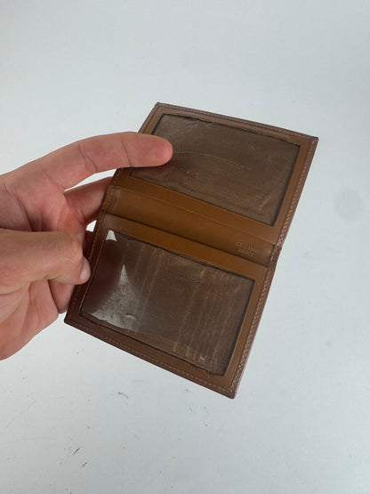 Vintage Celine Monogram Leather Card Holder Brown