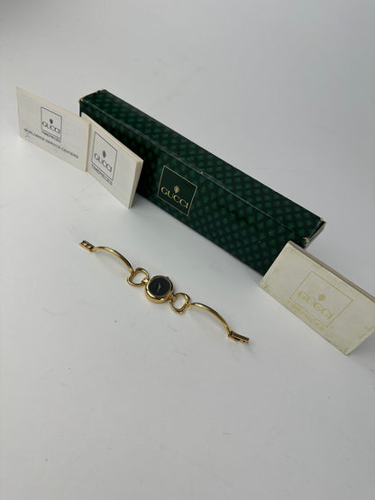 Vintage Gucci Gold-Tone Bangle Ladies Watch Model 1600