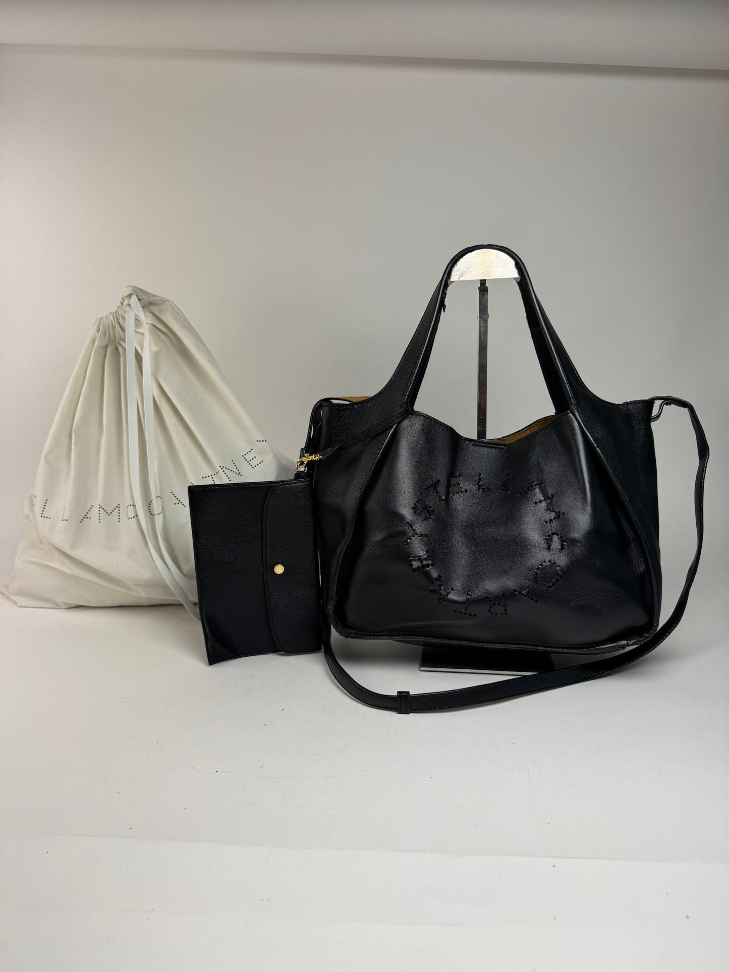 Vintage Stella and Cartney Vegan Leather Logo bag black